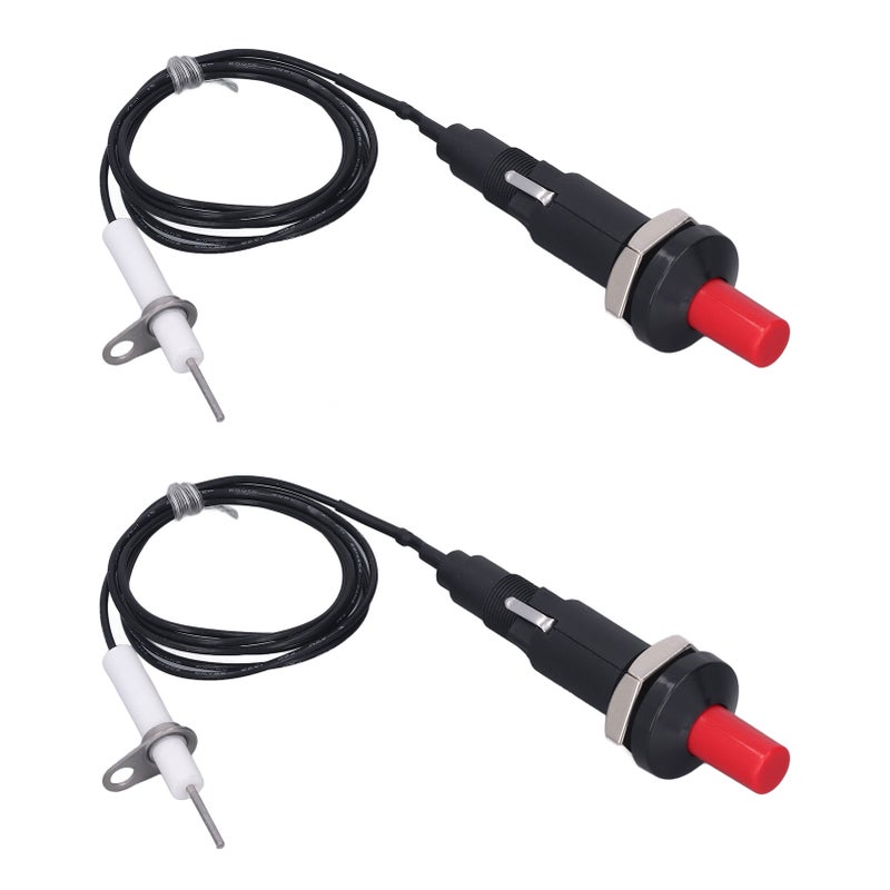 2 Pcs Piezo Igniter 1 Out 2 Push Button with Ignition Needle Wire 1 Meter Piezoelectric Ignition for Fireplace Oven Heater Kitchen - Image 5