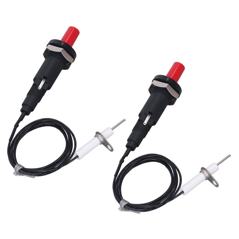 2 Pcs Piezo Igniter 1 Out 2 Push Button with Ignition Needle Wire 1 Meter Piezoelectric Ignition for Fireplace Oven Heater Kitchen - Image 4