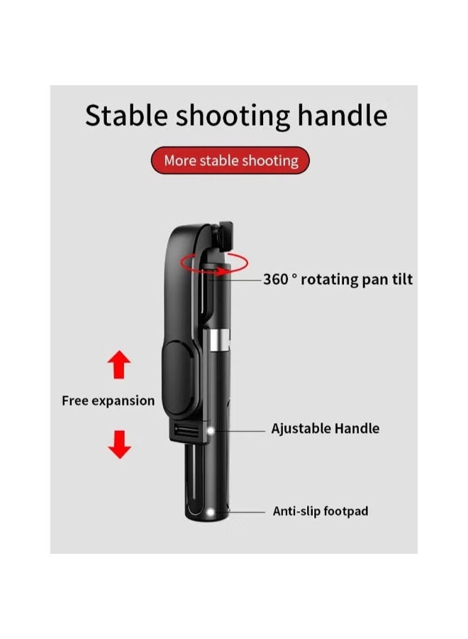 جيه ماري حامل ثلاثي صغير KT-219 وعصا سيلفي، تصميم خفيف الوزن ومحمول، أرجل قابلة للتمديد، حامل قابل للدوران 360 درجة، دعم ثابت للهواتف الذكية وكاميرات الحركة والكاميرات الصغيرة - Image 2