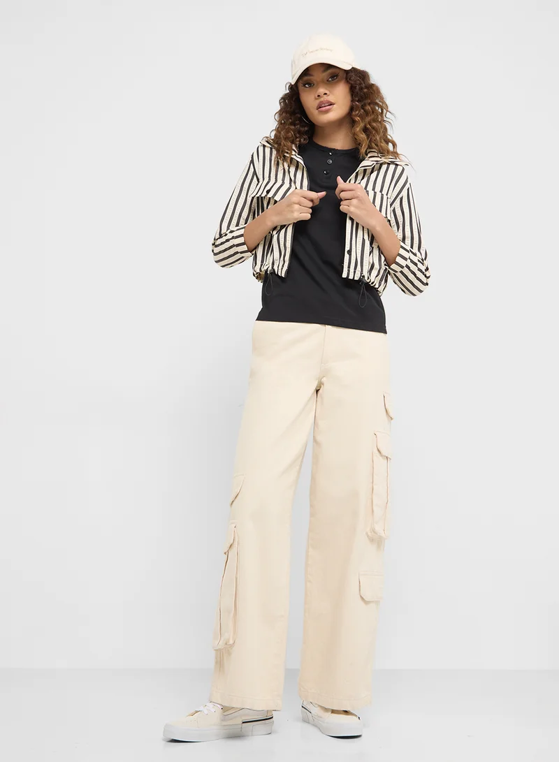 Ginger Basics Henley Button T-Shirt