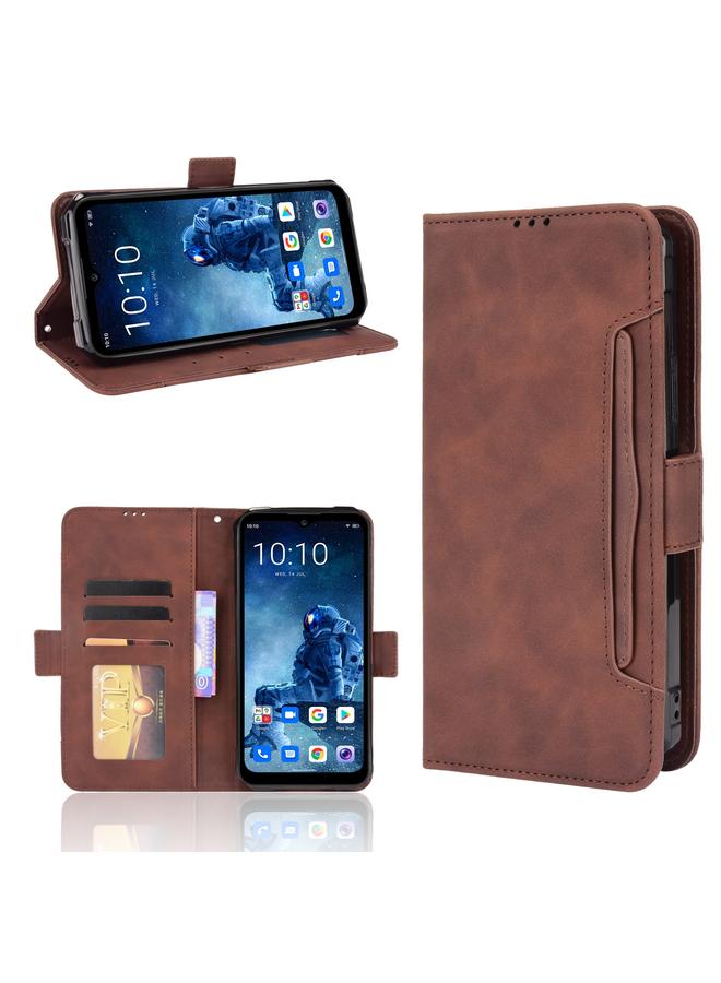 اس-توب جراب لهاتف Oukitel WP13 5G، مصنوع من الجلد بتصميم جلد العجل، قابل للطي أفقيًا، مع حامل وفتحات للبطاقات وإطار للصور - Image 1