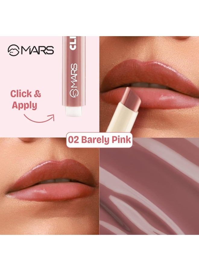 مارس مرطب شفاه مارس كليك ستيكس اللامع (2.0 غرام) (02-وردي فاتح) | غني بالصبغة | لمسة نهائية لامعة للغاية | غير لزج | مرطب | غني بزبدة الكاكاو - Image 4