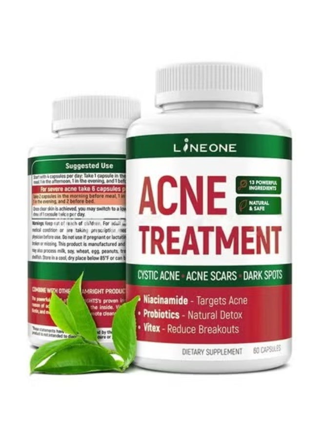 LINE ONE natural acne treatment Vitamins B5+Zinc for Teens & Adults - Image 1