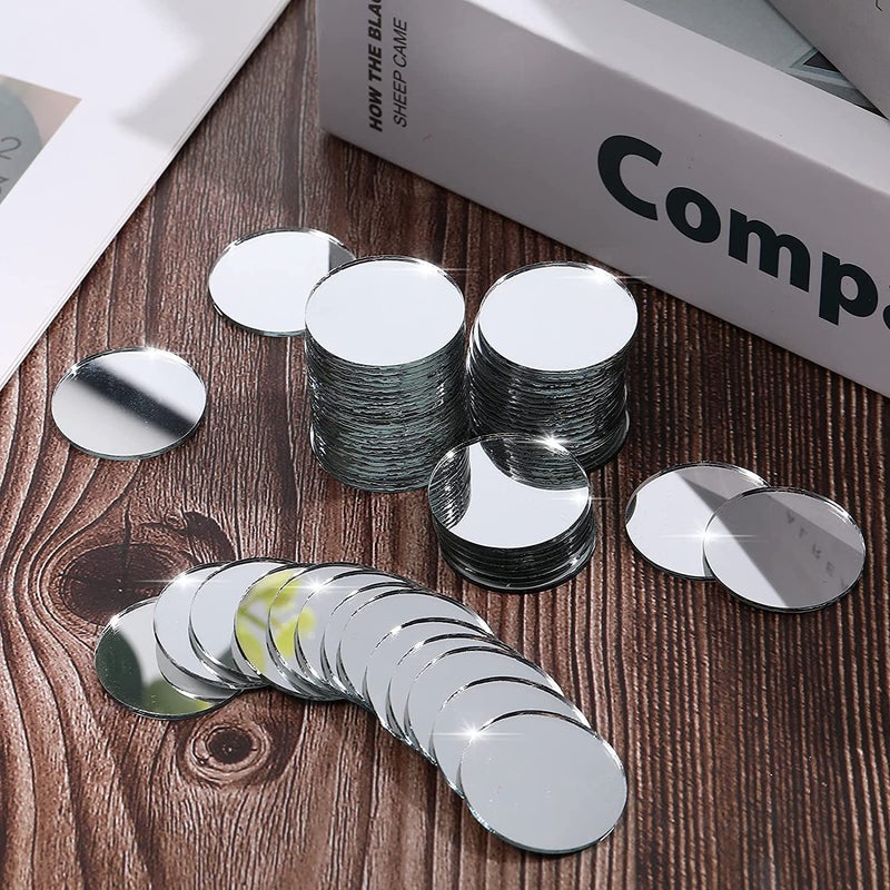 Dreamlover 1 in Small Round Glass Mirror Circles for Arts and Crafts Projects Jwelery Framing Decoration 120 Pieces - Image 5