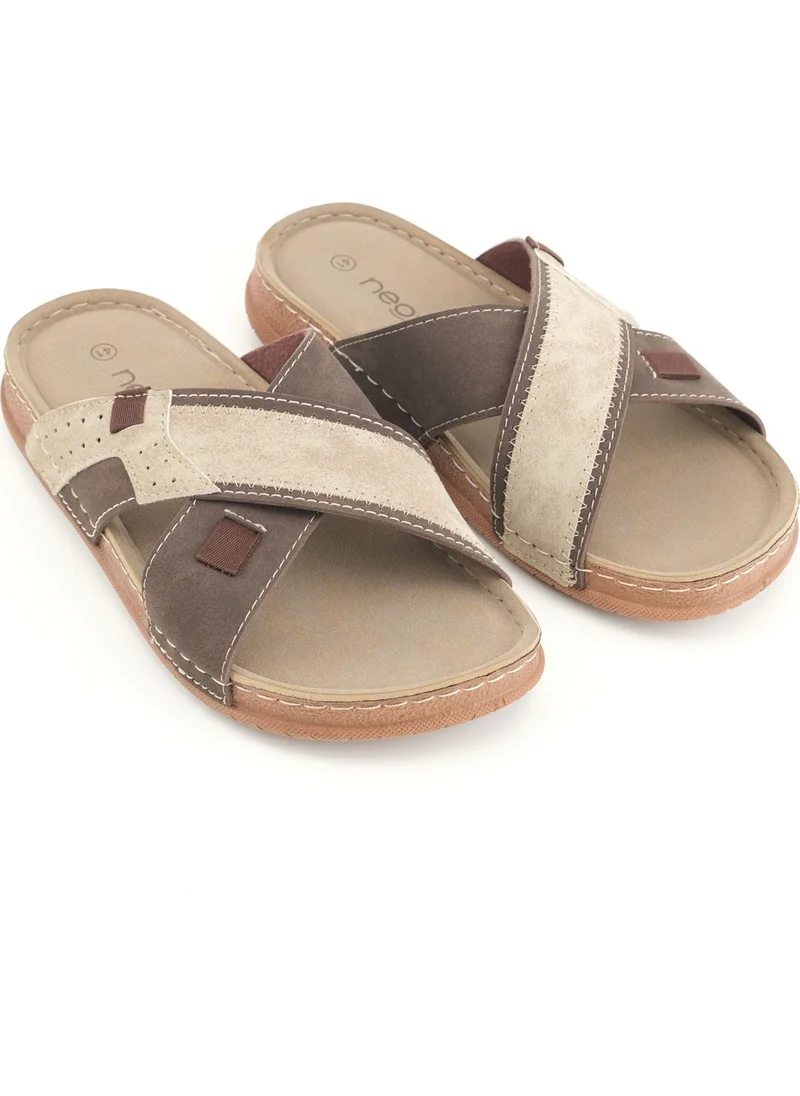 Gezer Summer Men's Artificial Leather Neosoft Comfortable Sole Daily Slippers