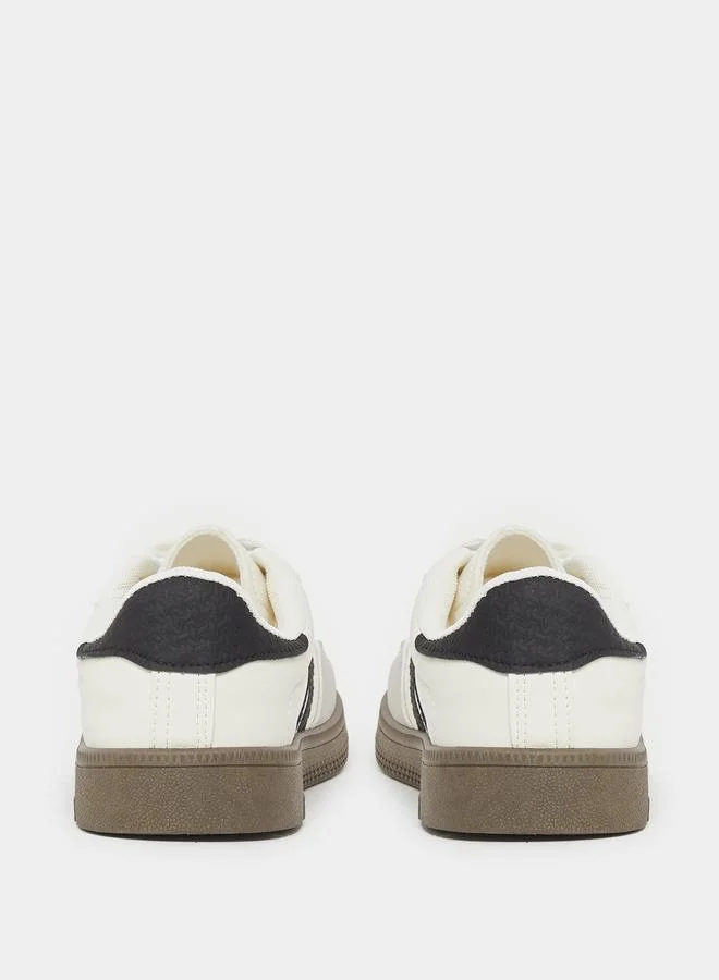 Styli Styli Striped Lace Up Sneakers