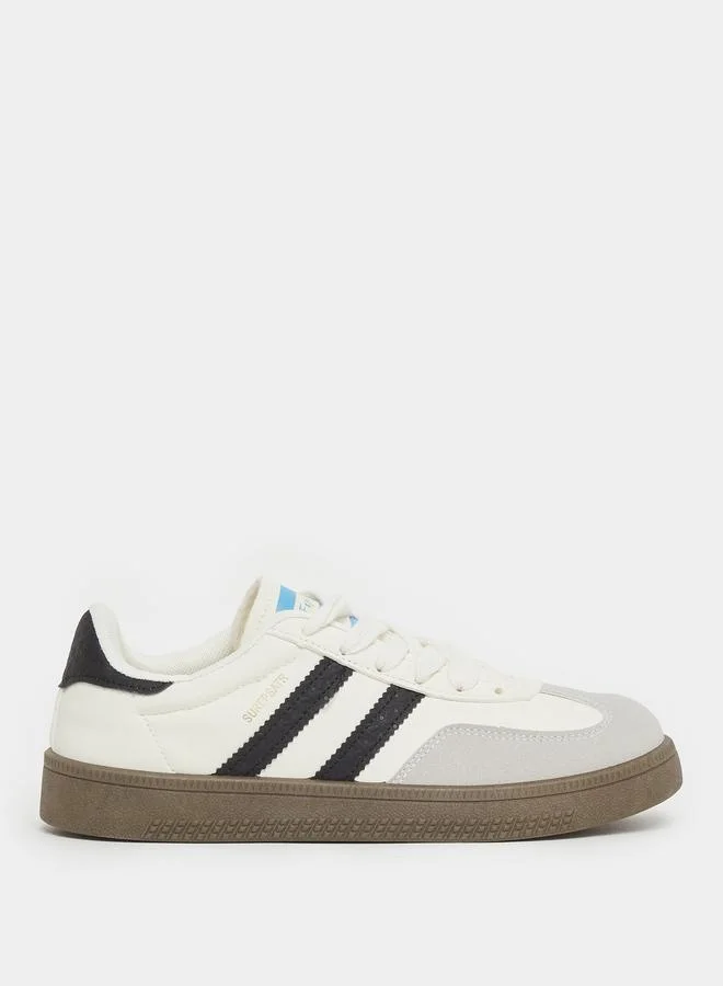Styli Styli Striped Lace Up Sneakers