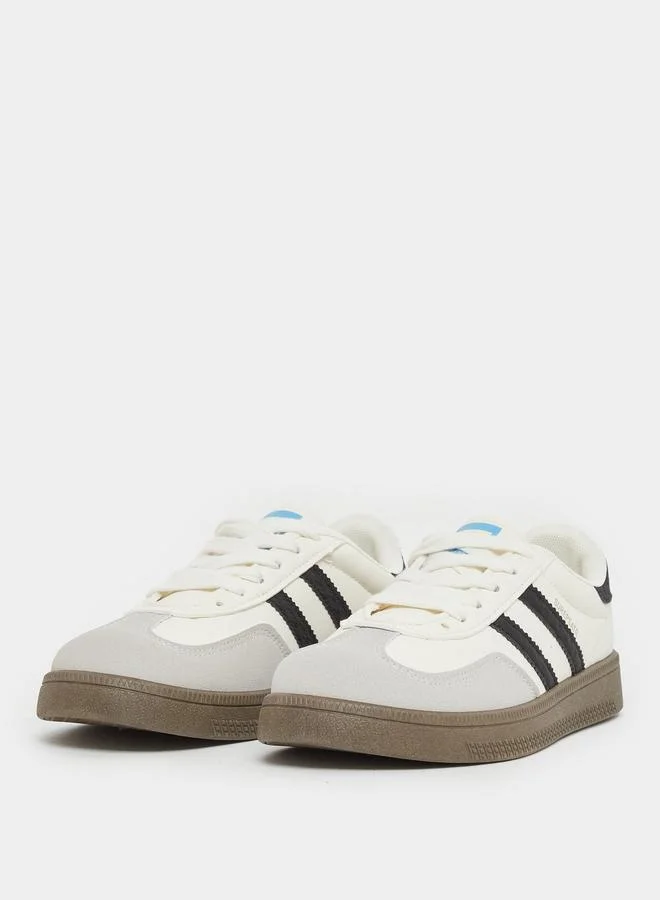 Styli Styli Striped Lace Up Sneakers