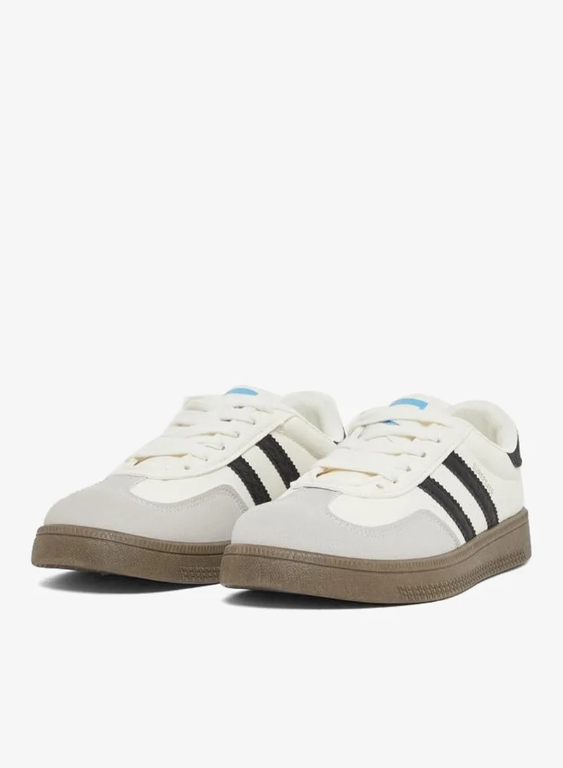 Styli Active  Striped Lace Up Sneakers for Women | Best Price UAE