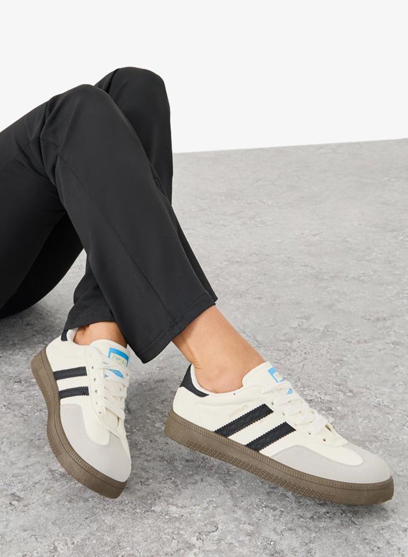 Styli Active Striped Lace Up Sneakers - Image 2