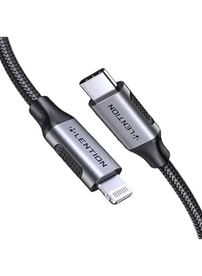 Lention USB-C to Lightning Charging Cable 3ft(1M) & Stable Driver Certified iPhone 14 Pro Charger Cord Compatible with iPhone 14/14 Pro/14 Pro Max/X/XS/XR/8/SE, iPad 8th- (CLA-Grey) - Image 1