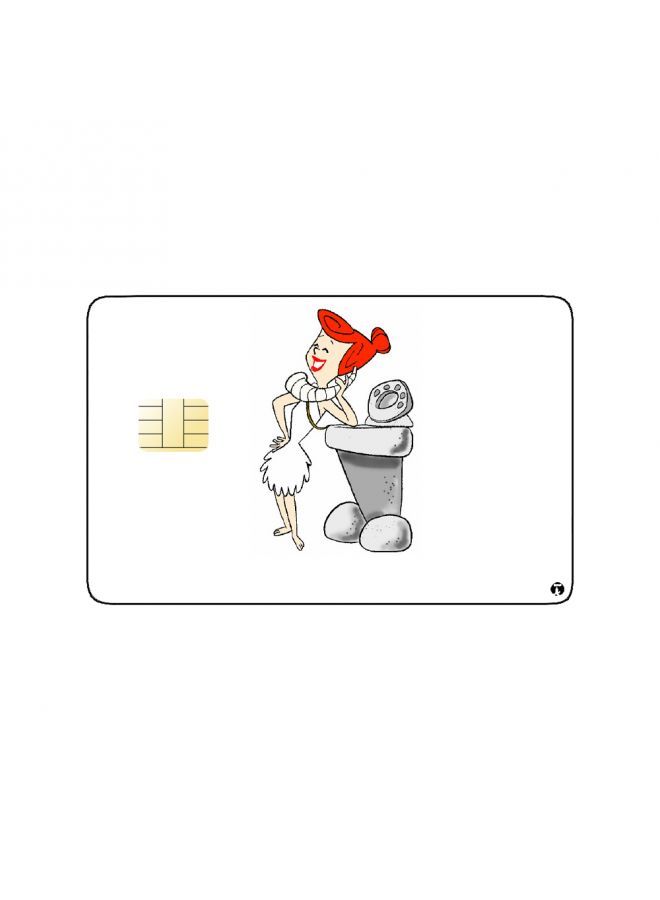 RKN PRINTED BANK CARD STICKER Animation Wilma From The Flintstones By Cartoon Network - Image 1