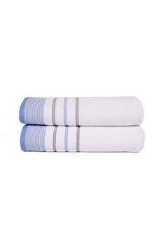 بالتيك لينين 100% Cotton Ultra Soft Bath Towel Set, 70x140 cm, Quick Dry, Super Absorbent, Antibacterial Treatment, 550 GSM Terry-  Weft collection  - Image 1