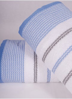 بالتيك لينين 100% Cotton Ultra Soft Bath Towel Set, 70x140 cm, Quick Dry, Super Absorbent, Antibacterial Treatment, 550 GSM Terry-  Weft collection  - Image 3