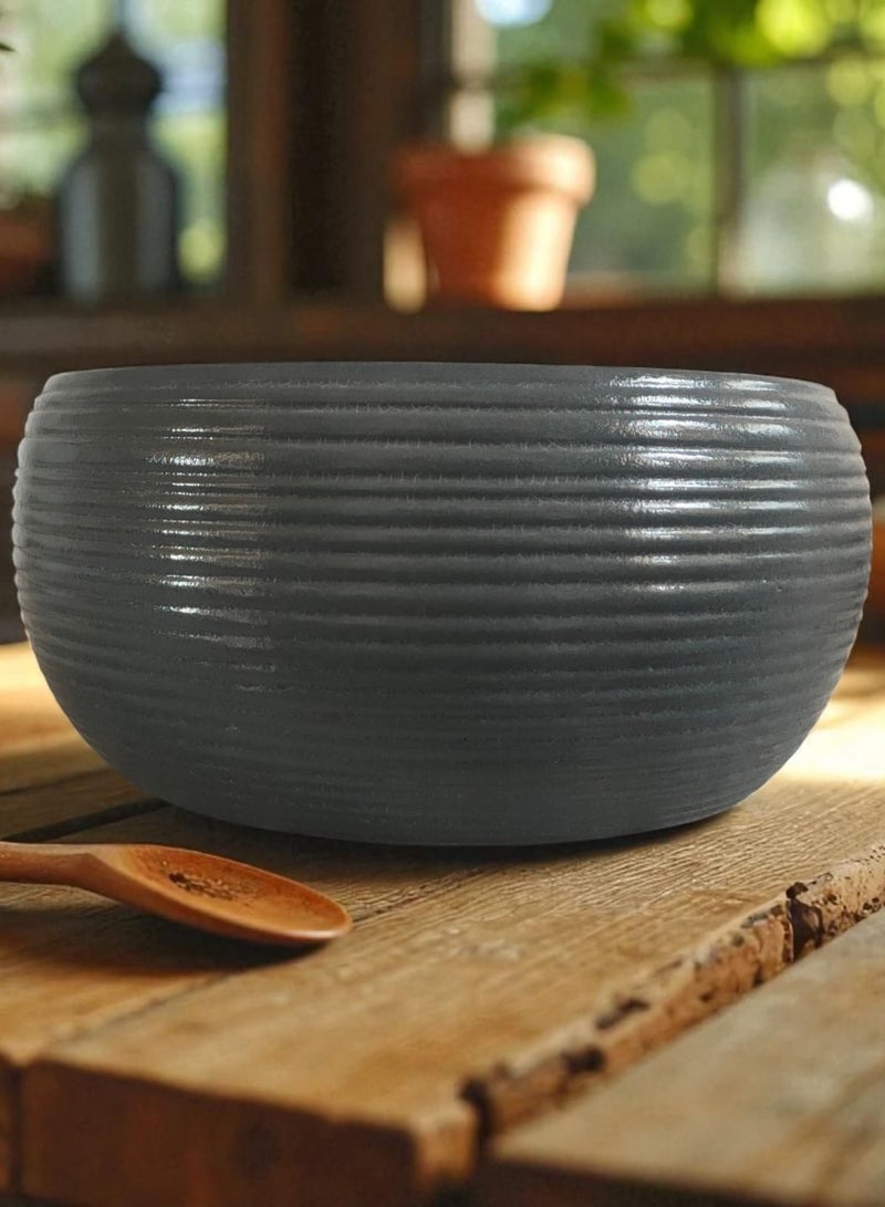 color zone pottery Round pottery and porcelain casserole that can withstand direct and indirect heat, flame or oven, 25 cm - Image 1