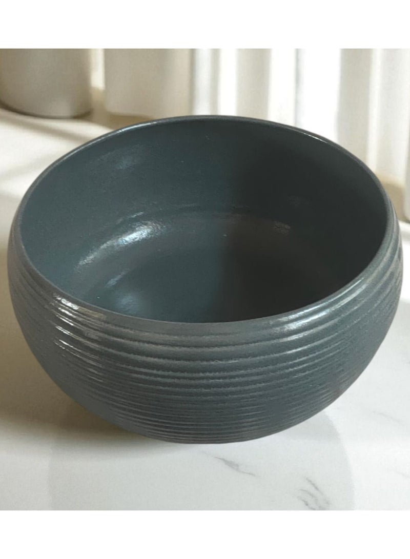 color zone pottery Round pottery and porcelain casserole that can withstand direct and indirect heat, flame or oven, 25 cm - Image 4