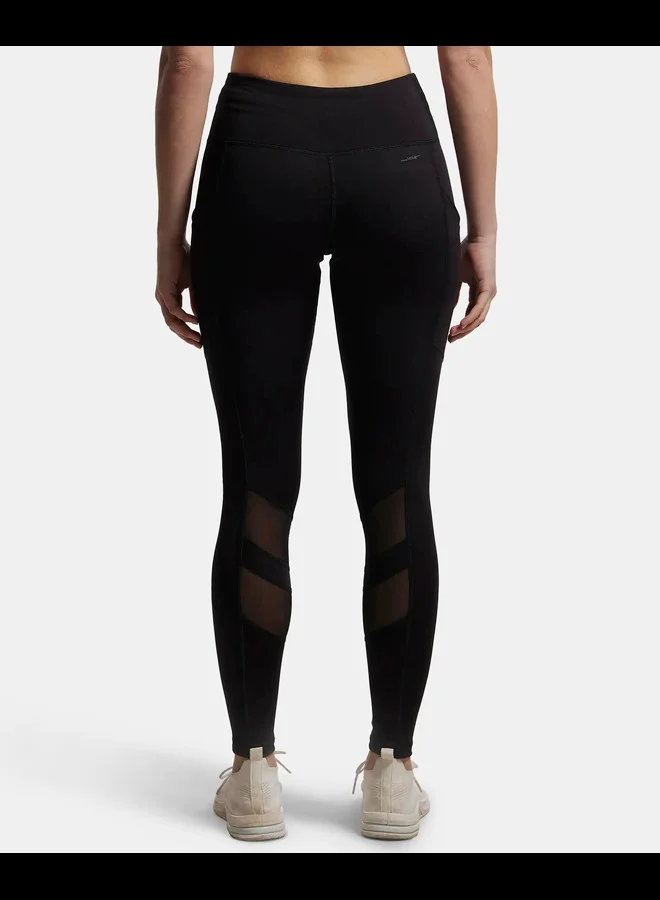 JOCKEY Jockey MW38 Women's Microfiber Elastane Stretch Performance Leggings with Breathable Mesh and Stay Dry Technology