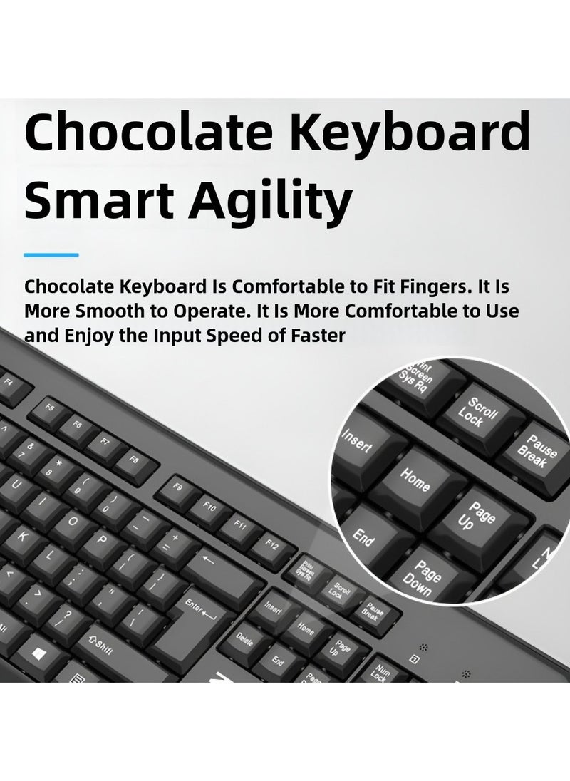 ZIDLI - ZIDLI KM60 Wireless Keyboard and Mouse Set - 2.4G Wireless Business Office Suite - Image 1