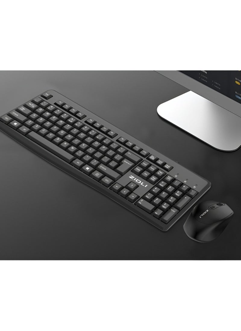 ZIDLI - ZIDLI KM60 Wireless Keyboard and Mouse Set - 2.4G Wireless Business Office Suite - Image 1