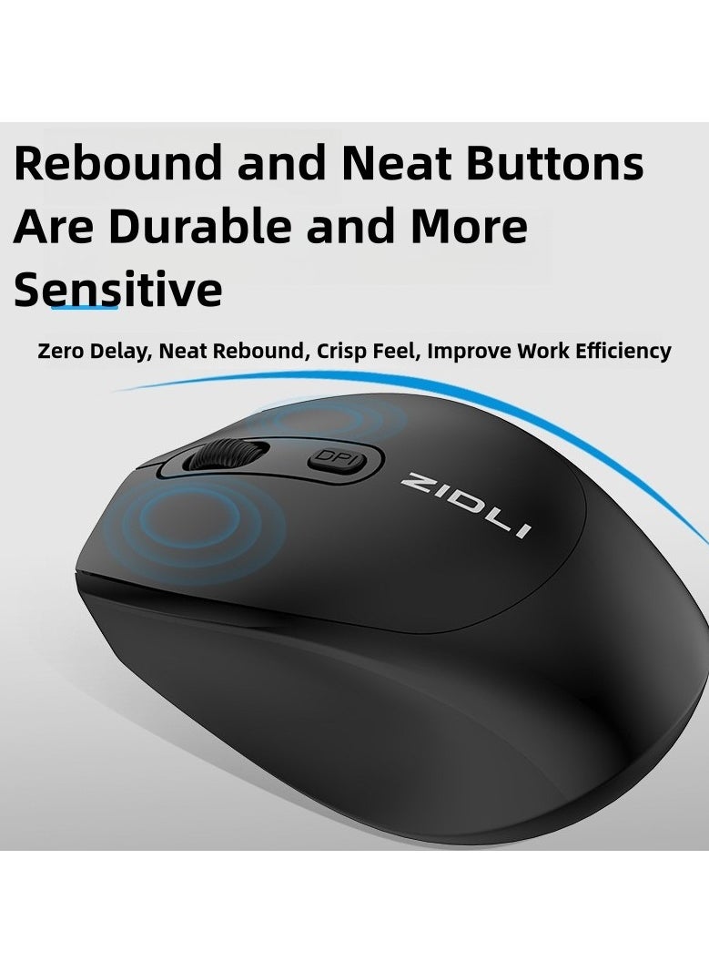 ZIDLI - ZIDLI KM60 Wireless Keyboard and Mouse Set - 2.4G Wireless Business Office Suite - Image 1