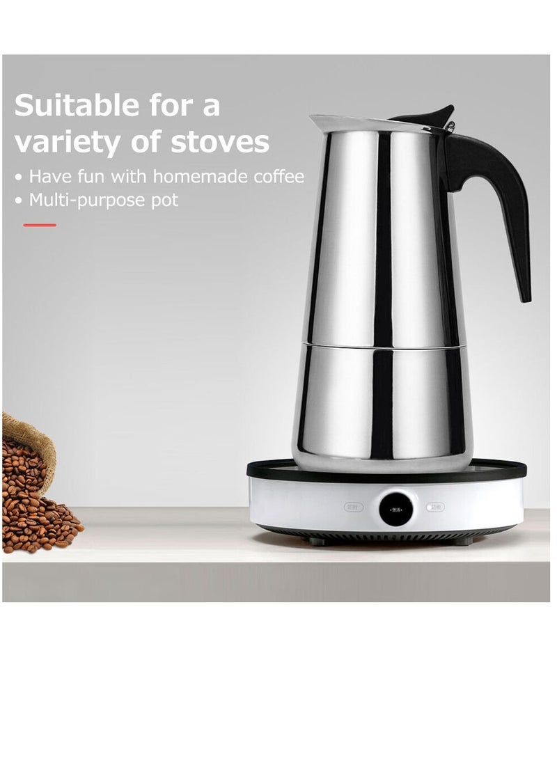 Generic - Stainless steel moka coffee pot espresso coffee pot practical home office - Image 1