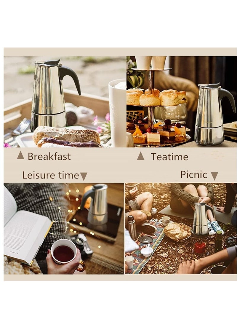 Generic - Stainless steel moka coffee pot espresso coffee pot practical home office - Image 1