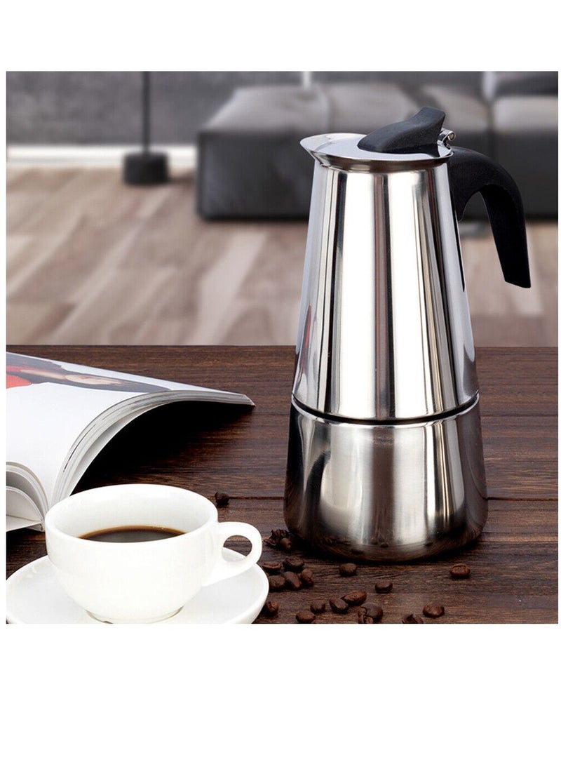Generic - Stainless steel moka coffee pot espresso coffee pot practical home office - Image 1