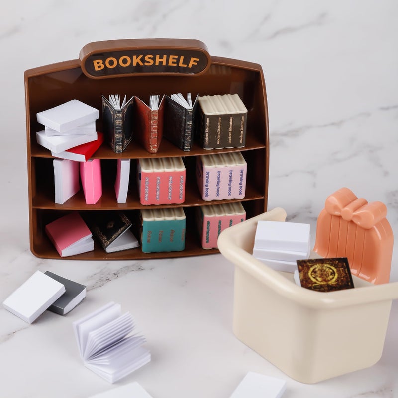 Varpotle 50pcs 1:12 Scale Blank Miniatures Dollhouse Books, Mini Books Dollhouse Decoration, Create Miniature Replicas of Your Favorite Books, Dollhouse Accessories Toy Supplies for Boys and Girls 3+ (50) - Image 5
