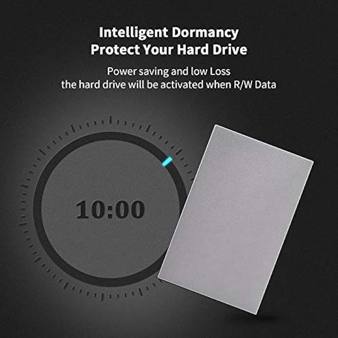 rayihni ALUMINUM 2.5" HARD DRIVE ENCLOSURE USB C 3.1/3.2 GEN2 6GBPS EXTERNAL HDD CADDY ADAPTER READER WITH UASP FOR 2.5INCH 7/9.5MM SATA HDD/SSD COMPATIBLE WITH WD SEAGATE PS4/5 XBOX ECT. - Image 3