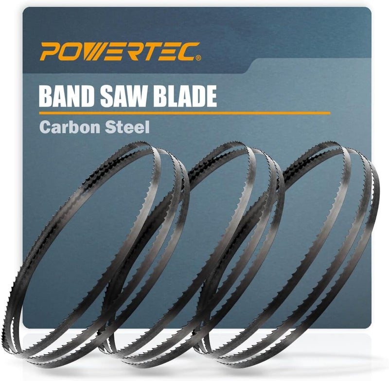 POWERTEC 80 Inch Bandsaw Blades Assortment for Woodworking, Band Saw Blades for Sears Craftsman 12" Band Saw, 3PK (13602) - Image 1