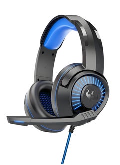 Generic OVLENG Gaming Stereo Headset GT66 with Rotatable Microphone, RGB Lighting, and Volume Control – Compatible with PS4, Laptop, and Mobile Devices -BLUE  - Image 1