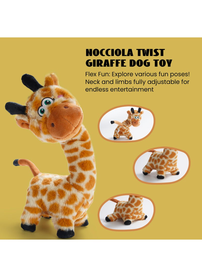 Nocciola Nocciola Twistable Giraffe Pup Dog Toy, Interactive Stuffed Plush Crinkle Puppy Supplies for Small Medium Breeds to Keep Them Busy  - Image 2