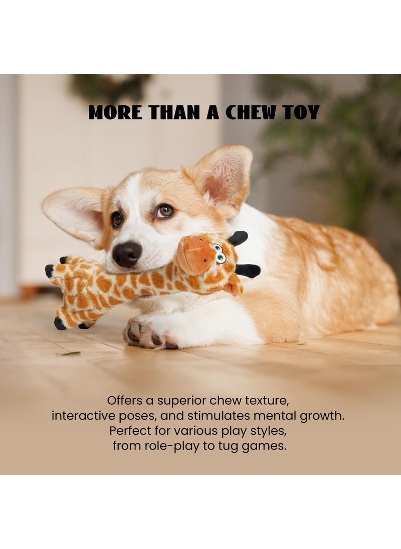 Nocciola Nocciola Twistable Giraffe Pup Dog Toy, Interactive Stuffed Plush Crinkle Puppy Supplies for Small Medium Breeds to Keep Them Busy  - Image 4