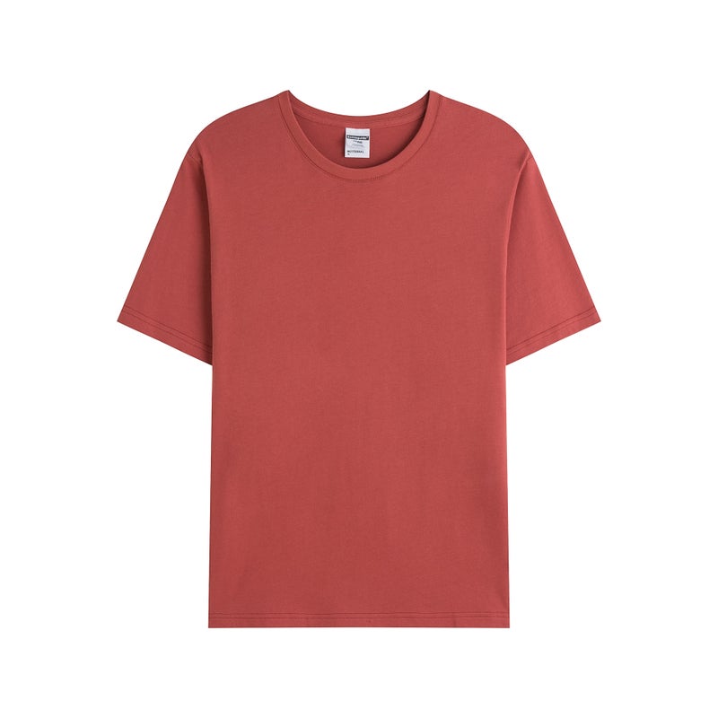 200 grams of pure cotton combed siro spinning advertising cultural shirt diy blank base shirt short sleeve t-shirt custom logo coral red 