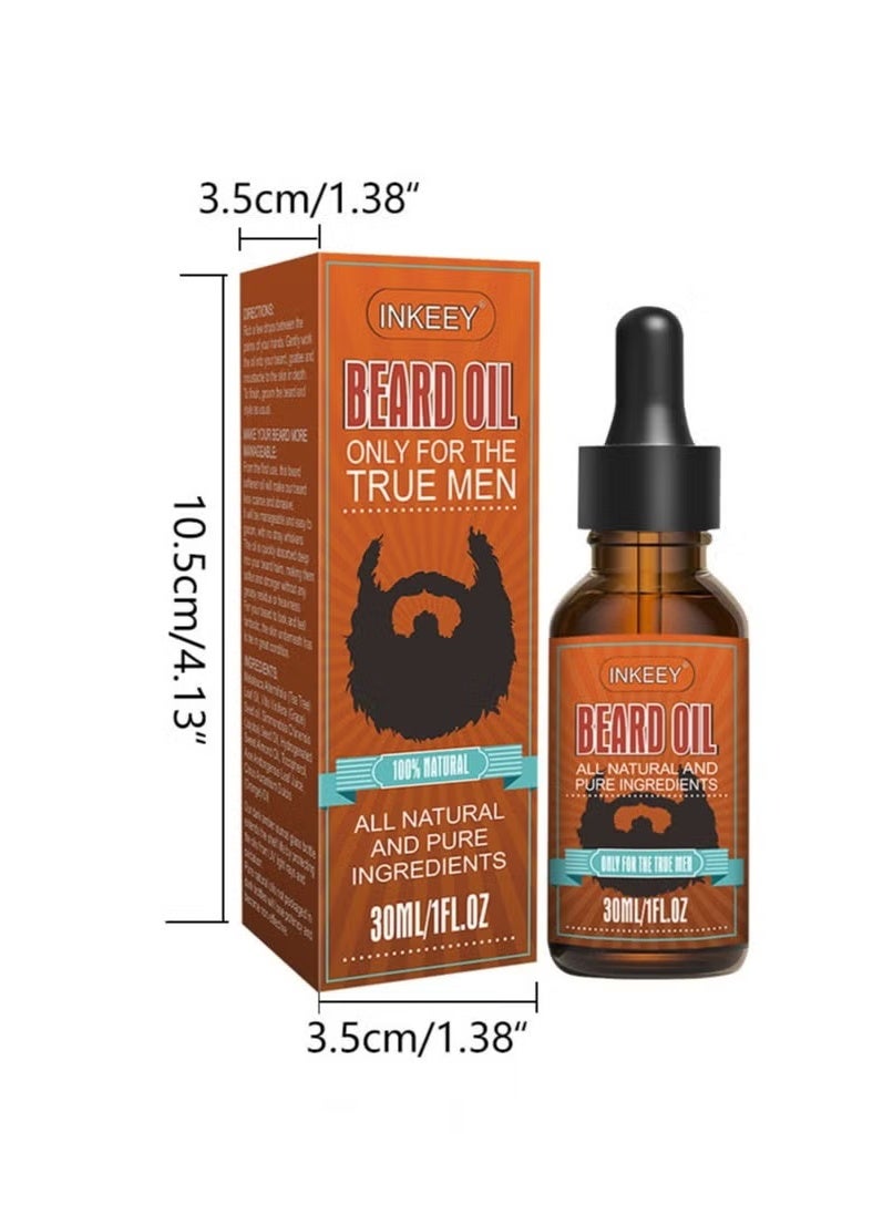 INKEEY Promote Growth, Beard Growth Serum with Natural Ingredients - Men's Beard Grooming, Promotes Fast Beard Growth and Thickness 30ml - Image 2