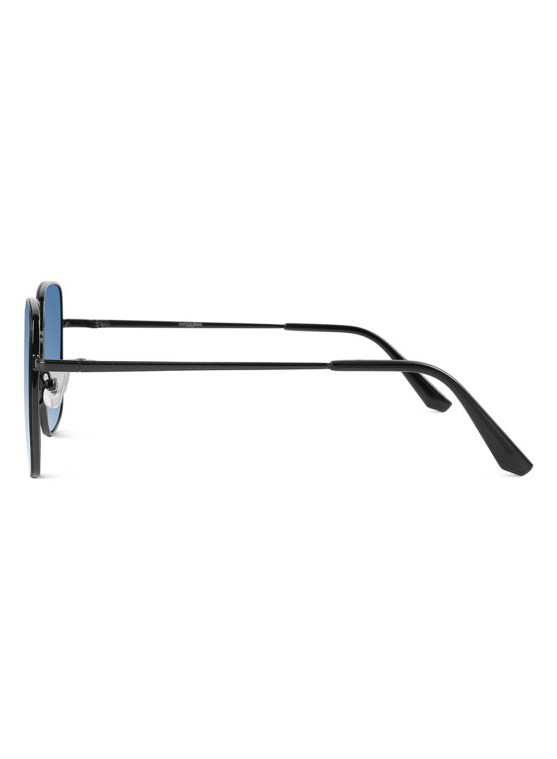 Woggles Latest & Stylish UV Protected Ray BlueX Black Square Sunglasses for Men & Women  - Image 5