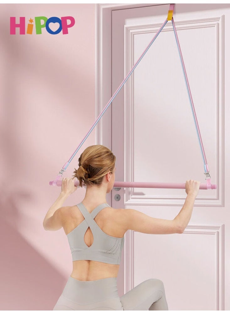 HIPOP Pilates Bar Kit with 5 Resistance Bands(20LB), 12 PCS Pilates Equipment Exercise Bar for Home Gym Workout Yoga, Portable Home Gym Fitness Pilates Bar for Women & Men - Image 5