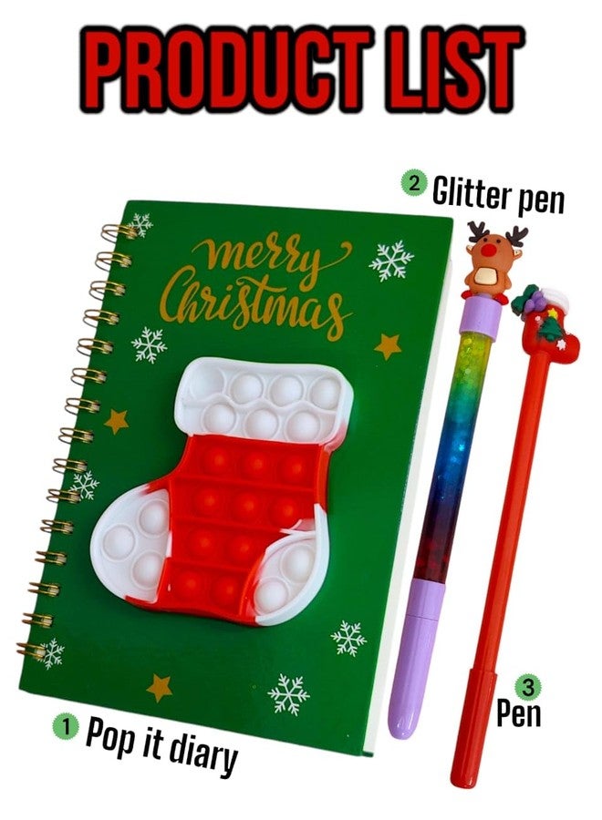 Tera13 TERA 13 Santa Claus Stationery Set for Kids, Stationery Items, Christmas Theme Stationery Kit, Christmas Stationery Gifts Set, Christmas Gift, New Year Gift, Return Gift, 3 in 1 Combo Stationery - Image 2