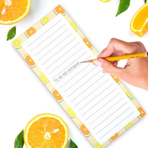 Joyberg 9 Pack Magnetic Notepads for Refrigerator, Magnetic Notepads for Refrigerator, Fruit Design Grocery List Pad for Fridge, Full Magnet Back Shopping Lists, 25 Sheets Per Note Pads - Image 3