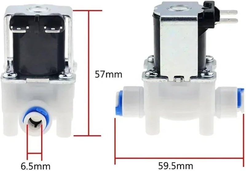 1 4 بوصة صمام مغناطيسي كهربائي مغلق عادةً تيار مستمر 24 فولت مفتاح تدفق الماء والهواء - Image 3