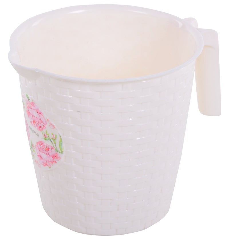 Nayasa 2 Piece Plastic Bucket and Mug Set, Pink - Image 3