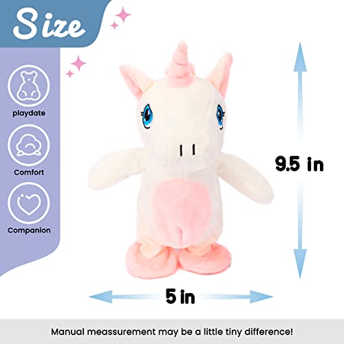 Hopearl Talking Unicorn Repeats What You Say Walking Electric Interactive Animated Toy Speaking Plush Buddy Gifts for Toddlers Birthday 95 - Image 5