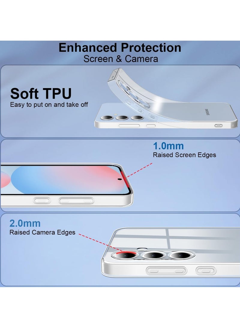 Samsung Galaxy A56 5G Clear Case Soft Flexible TPU Shockproof Transparent Back Cover Compatible for Samsung Galaxy A56  - Image 2