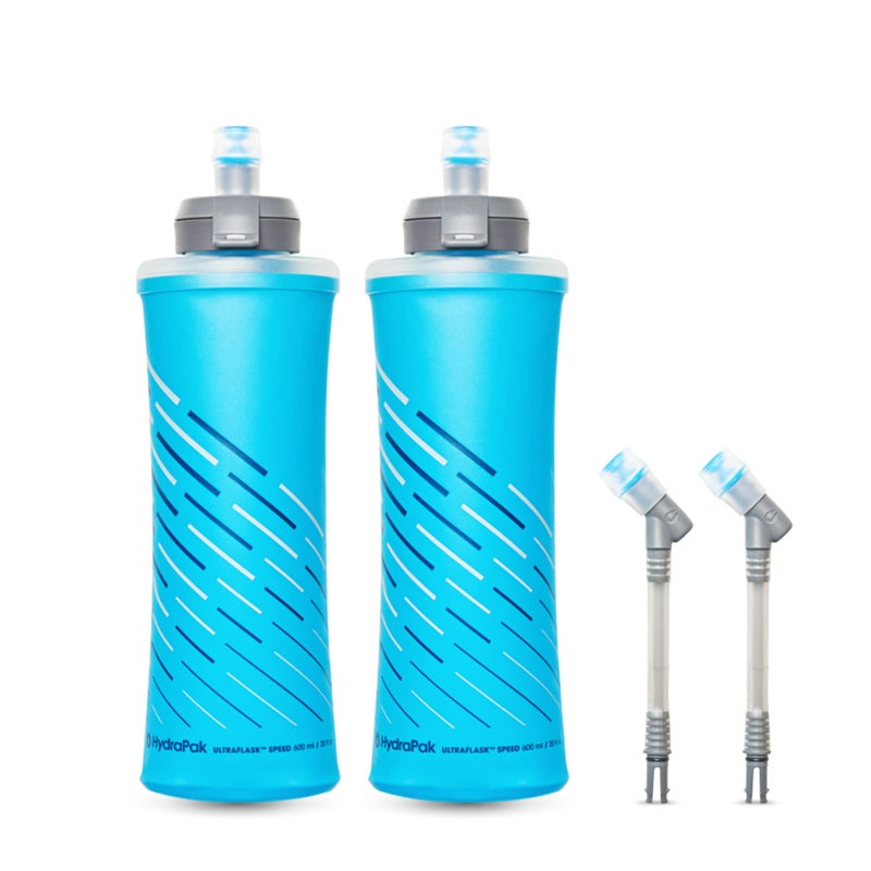 HydraPak UltraFlask Speed (500ml or 600ml) - Collapsible Soft Flask Water Bottle for Hydration Vests and Running Packs with Easy Open Cap - Image 1