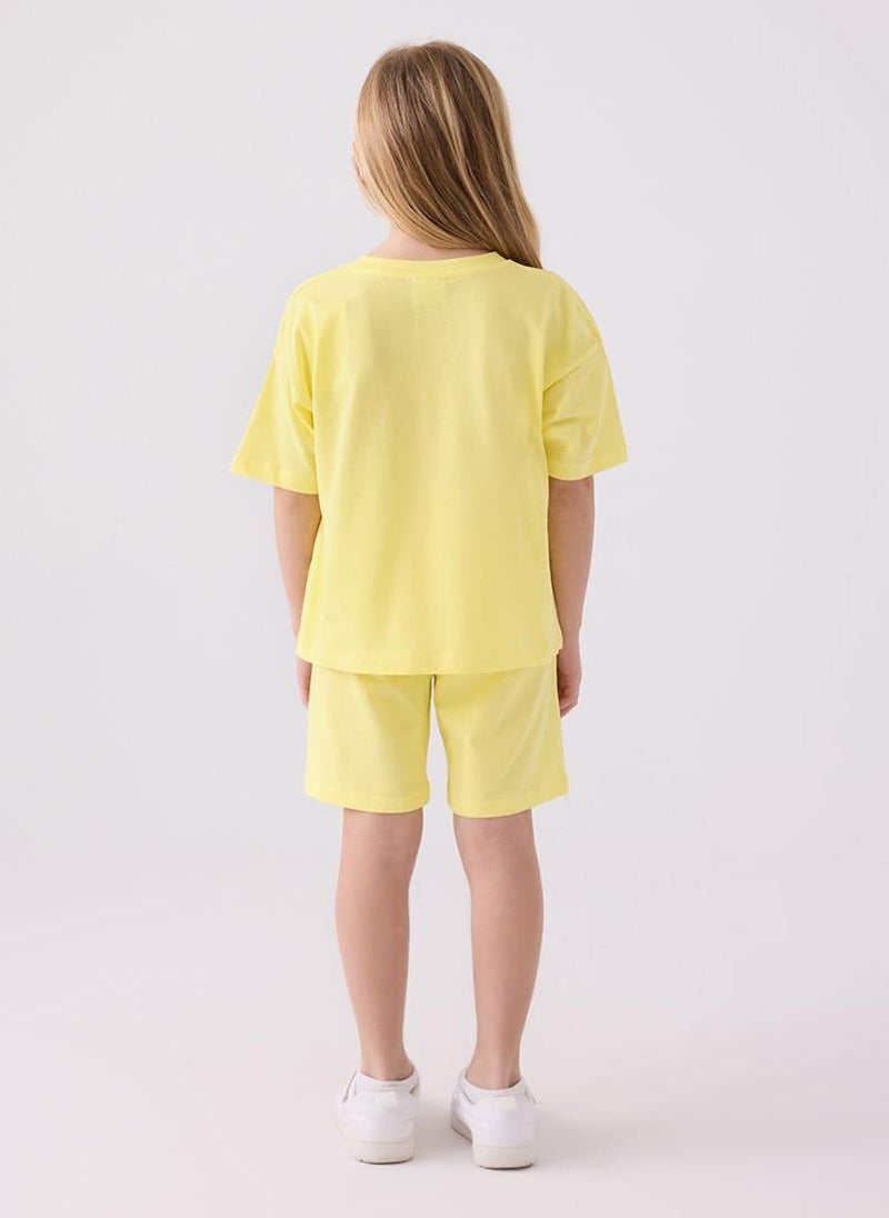 U.S. Polo Assn. U.S. Polo Assn. Girls Yellow Bermuda Set  - Image 5