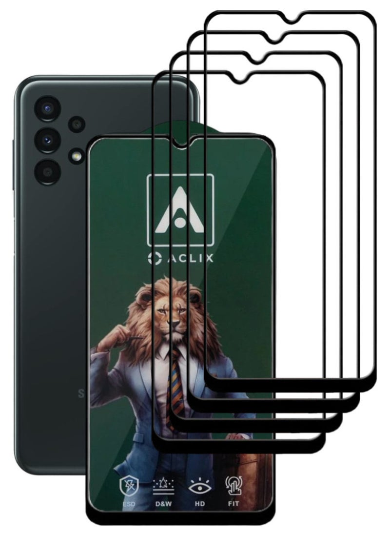 ACLIX 4 Pieces Antistatic ESD Dustproof Premium Quality High Definition Tempered Glass Screen Protector Designed For Samsung Galaxy A13 - Image 1