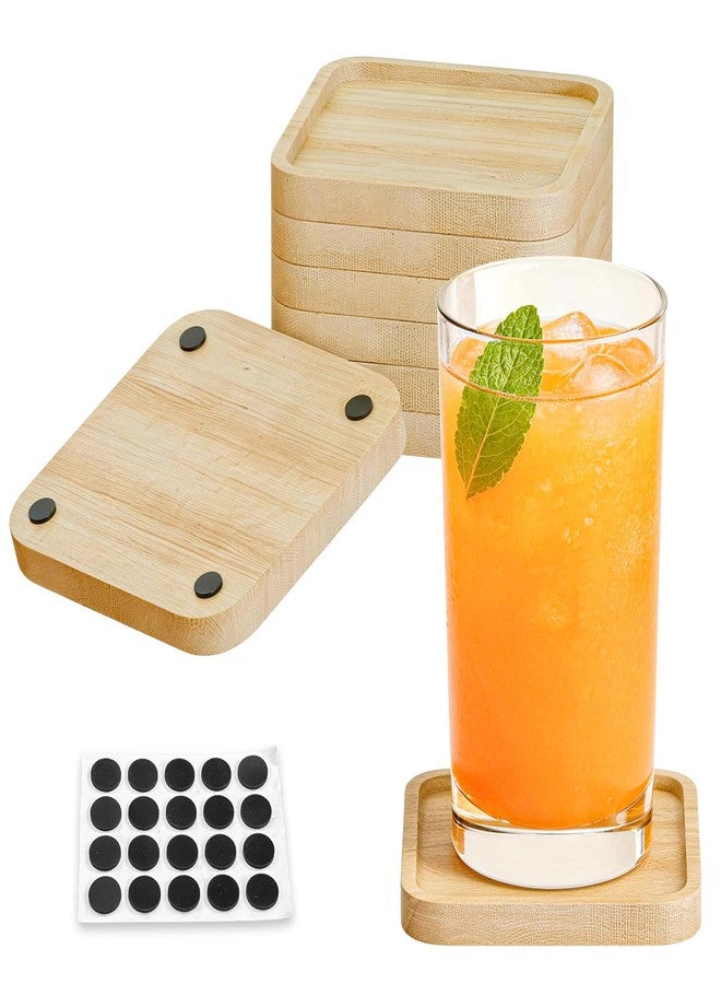 Karidge 8 PCS Bamboo Coasters for Crafts, Wooden Coasters Set for Drinks, DIY Mosaic Tile Blank Base, DIY Resin Coaster Art, Table Protection, Small Plant Trays, Modern Home Decor Gifts - Image 1