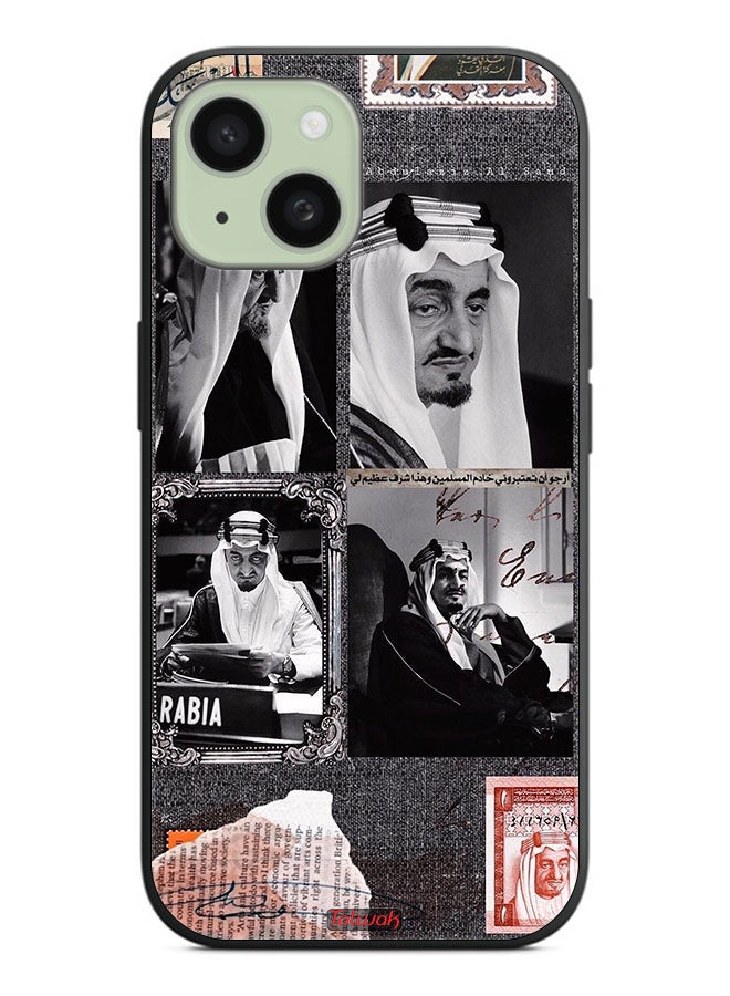 Tolwak Apple iPhone 15 Plus Protective Case Cover King Faisal Vintage Poster - Image 2