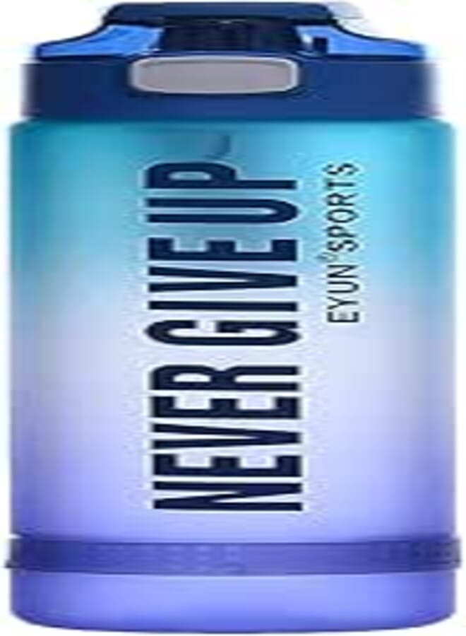 Generic Vacuum Sports Flask 1000 ML Capacity Never Give Up Design And Switch To Open - Multi Color