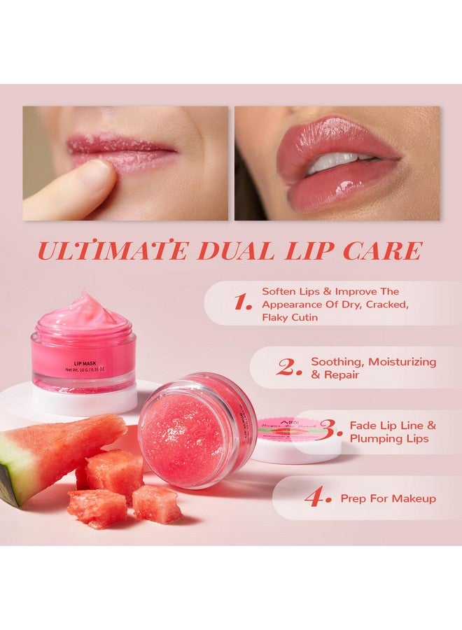 ANAI RUI Lip Mask Set, Lip Scrub & Lip Butter, Overnight Lip Treatment Set Enriched With Skin Softening Ceramide & Watermelon and Hydrating Shea Butter, For A Softer & Smoother Pout - Image 3